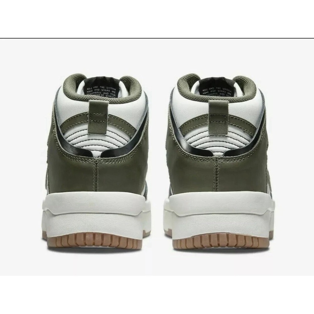 Nike Dunk High Up Womens Size 10 Basketball Shoes White/Black/Khaki DH3718-103 - Picture 5 of 6